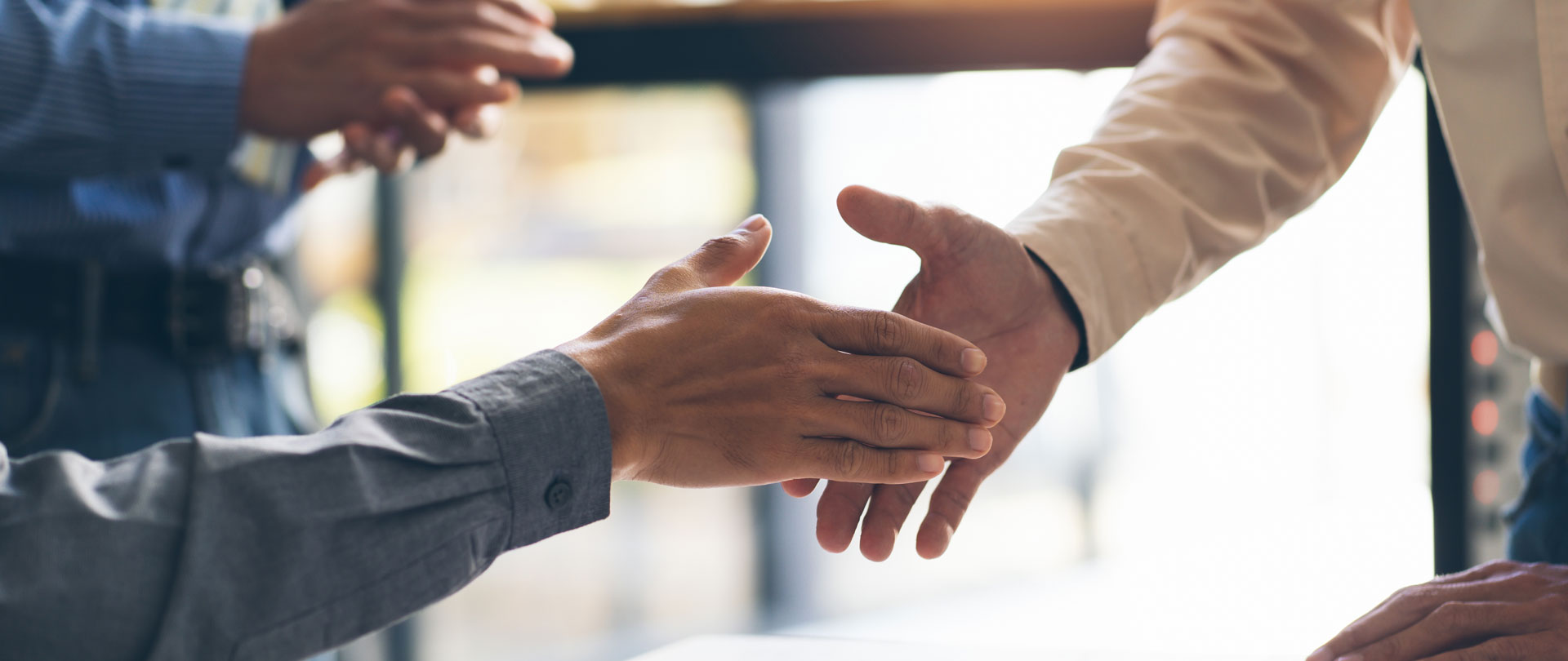 Business people are shaking hands